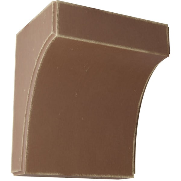 Ekena Millwork 5 1/4"W x 4"D x 6"H Clarksville Wood Vintage Decor Bracket, Weathered Brown BKTWD05X04X06CVBR - main